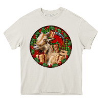 Cream Spanish Goat Christmas Heavy Core Tee - LillyAllenDesigns