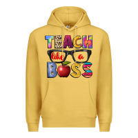 Antique Gold teach like a boss Premium Hoodie - NancyCooperArtShop