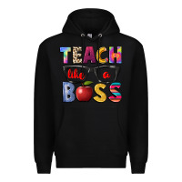 Black teach like a boss Premium Hoodie - NancyCooperArtShop