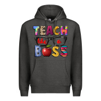 Charcoal Heather teach like a boss Premium Hoodie - NancyCooperArtShop