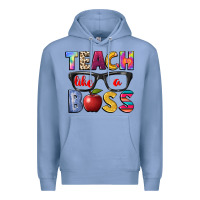 Colony Blue teach like a boss Premium Hoodie - NancyCooperArtShop
