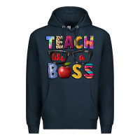 Navy teach like a boss Premium Hoodie - NancyCooperArtShop