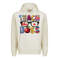 Oatmeal Heather teach like a boss Premium Hoodie - NancyCooperArtShop