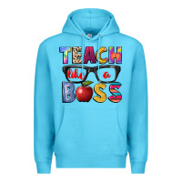 Ocean Blue teach like a boss Premium Hoodie - NancyCooperArtShop