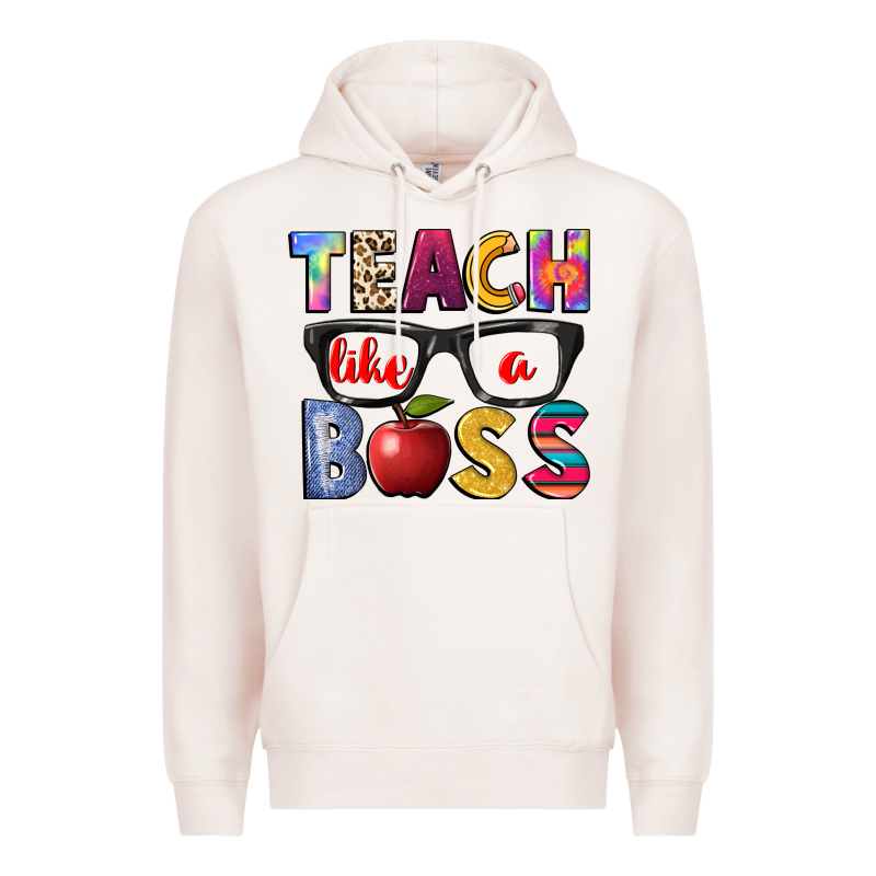 Teach Like A Boss Premium Hoodie by NancyCooperArtShop | Teevron