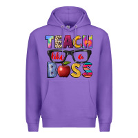 Purple teach like a boss Premium Hoodie - NancyCooperArtShop