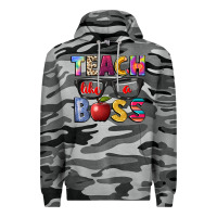 Slate Camo teach like a boss Premium Hoodie - NancyCooperArtShop