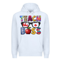 White teach like a boss Premium Hoodie - NancyCooperArtShop