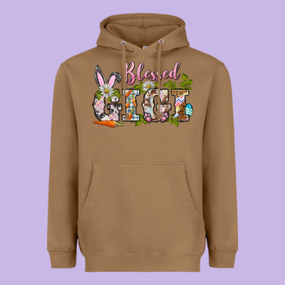 Blessed Gigi Easter Heavyweight Hoodie Designed By Barkaloodesign