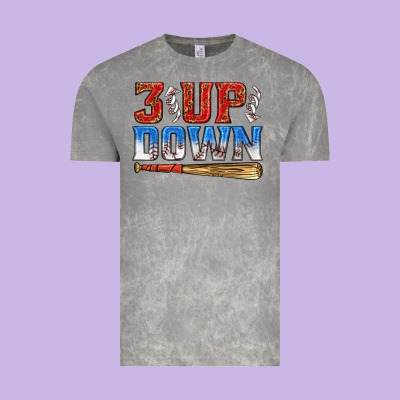 Vintage Tee 3 up 3 down baseball