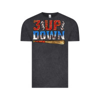 Vintage Black 3 up 3 down baseball Vintage Tee - texasbilliewilder