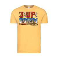 Vintage Mustard 3 up 3 down baseball Vintage Tee - texasbilliewilder
