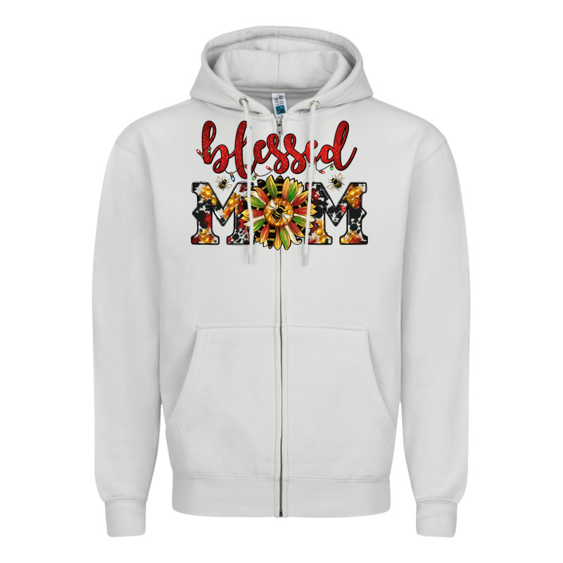Christmas Blessed Mom Zipper Hoodie by JahusDesignShop | Teevron
