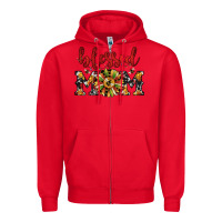 Red Christmas blessed mom Zipper Hoodie - JahusDesignShop