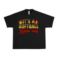 Black it s a softball kinda day Urban Heavy Tee - Zillion Design Studio