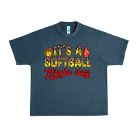 Midnight Navy it s a softball kinda day Urban Heavy Tee - Zillion Design Studio
