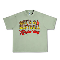 Oil Green it s a softball kinda day Urban Heavy Tee - Zillion Design Studio
