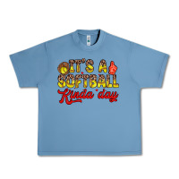 Pebble Blue it s a softball kinda day Urban Heavy Tee - Zillion Design Studio