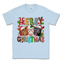 Dusty Blue Merry christmas calfs Classic Tee - FaDigitalArtStudio