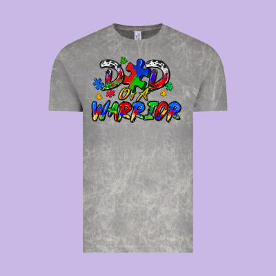 Dad Of A Warrior Vintage Tee Designed By Zillion Design Studio
