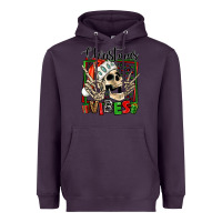 Plum christmas vibes skeleton Heavyweight Hoodie - Jasminsmagicworld