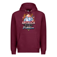 Burgundy America ice cream Premium Hoodie - NancyCooperArtShop