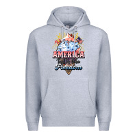 Heather Grey America ice cream Premium Hoodie - NancyCooperArtShop