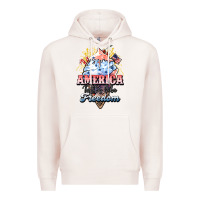 Pale Pink America ice cream Premium Hoodie - NancyCooperArtShop