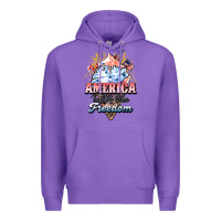 Purple America ice cream Premium Hoodie - NancyCooperArtShop