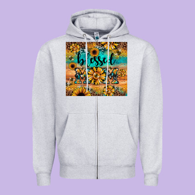 Blessed Mom Zipper Hoodie Designed By Jahusdesignshop