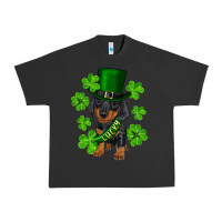 Pigment Black st. patrick's day lucky dachshund puppy Urban Heavy Tee - RanaPortraitStore