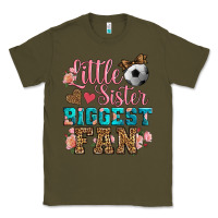 Army Green little sister biggest fan soccer Classic Tee - HRA Design Shop