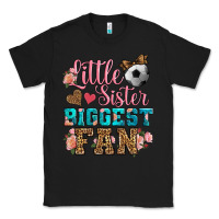 Black little sister biggest fan soccer Classic Tee - HRA Design Shop