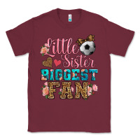 Burgundy little sister biggest fan soccer Classic Tee - HRA Design Shop