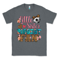 Charcoal Heather little sister biggest fan soccer Classic Tee - HRA Design Shop