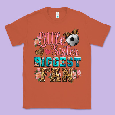 Little Sister Biggest Fan Soccer Classic Tee Designed By Hra Design Shop