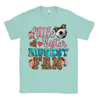 Seafoam little sister biggest fan soccer Classic Tee - HRA Design Shop