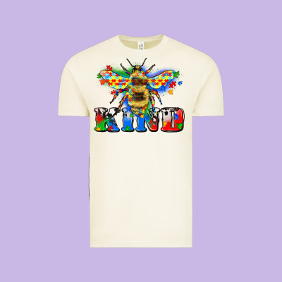 Bee Kind Autism Vintage Tee Designed By Zillion Design Studio