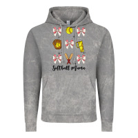 Cloud Rock softball coquette bow Vintage Hoodie - JahusDesignShop