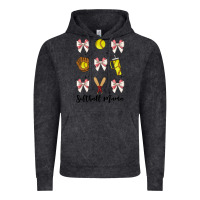 Vintage Black softball coquette bow Vintage Hoodie - JahusDesignShop