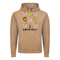 Vintage Coffee softball coquette bow Vintage Hoodie - JahusDesignShop