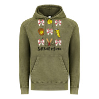 Vintage Olive softball coquette bow Vintage Hoodie - JahusDesignShop