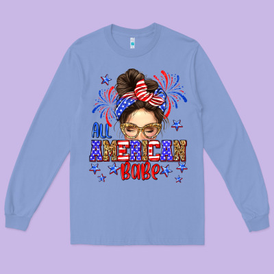 All American Babe Long Sleeve Tee Designed By Neo Western