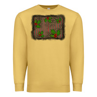 Antique Gold christmas plaid leopard mistletoe background Premium Sweatshirt - BarkalooDesign