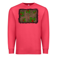 Cardinal christmas plaid leopard mistletoe background Premium Sweatshirt - BarkalooDesign