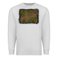 Dove Grey christmas plaid leopard mistletoe background Premium Sweatshirt - BarkalooDesign