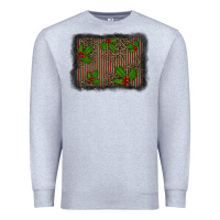 Heather Grey christmas plaid leopard mistletoe background Premium Sweatshirt - BarkalooDesign