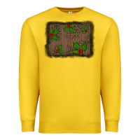 Lemon christmas plaid leopard mistletoe background Premium Sweatshirt - BarkalooDesign