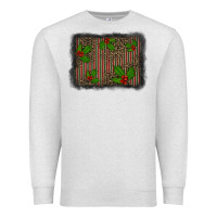 Oatmeal Heather christmas plaid leopard mistletoe background Premium Sweatshirt - BarkalooDesign