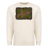 Sandshell christmas plaid leopard mistletoe background Premium Sweatshirt - BarkalooDesign